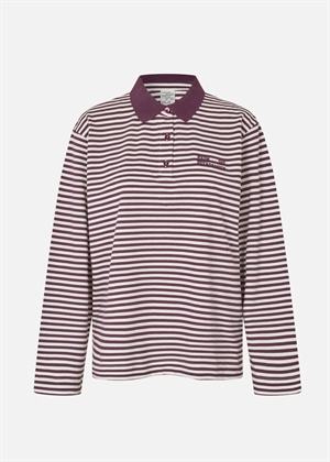 Jeanne polo bluse Italian Plum Stripe Baum Und Pferdgarten 